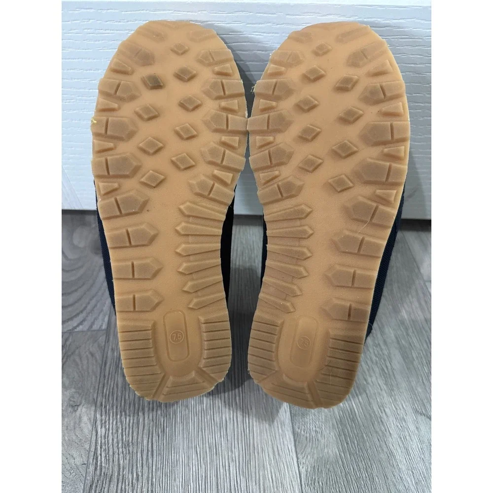 J.Crew Womens Navy‎ Blue Suede Mesh Trainers Sneakers Green Accents 7.5